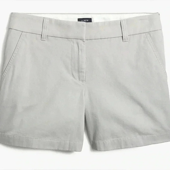 J Crew Chino Shorts Gray Cotton NWT 5 in Classic Shorts Women’s Size 16 - Picture 3 of 13